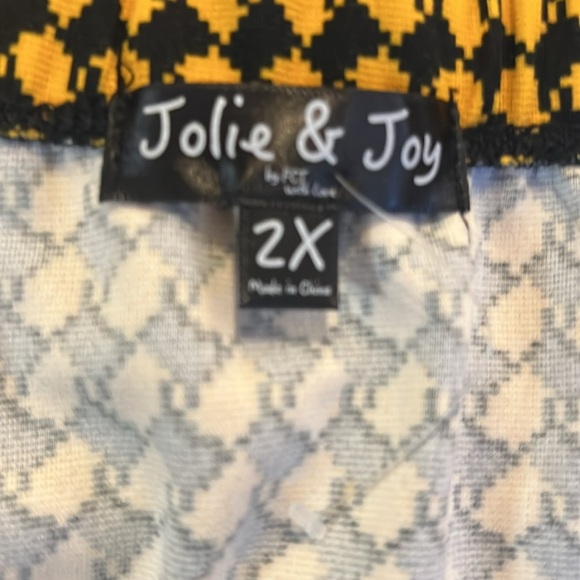 Houndstooth a line mini skirt plus size Chic Yellow and Black - Picture 3 of 5